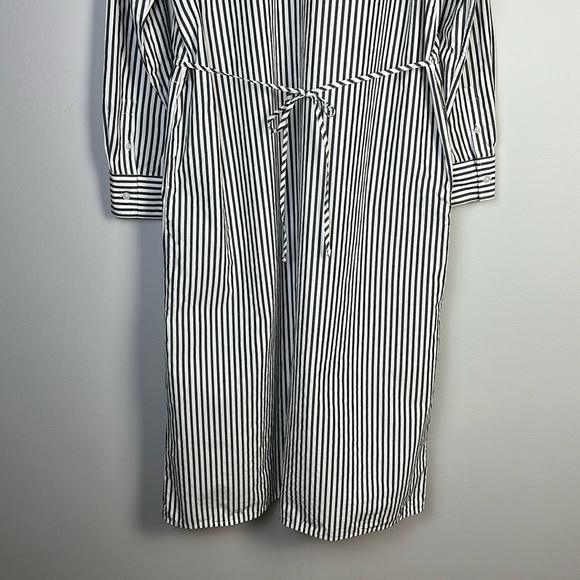Everlane Supima Cotton Midi Collared Shirt Dress Size Medium Relaxed Fit Pockets - Picture 13 of 16